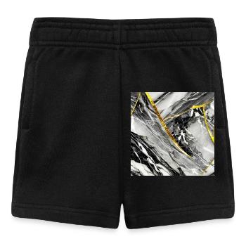 Marble Black Gold Natural Stone - Baby Shorts - black - Front