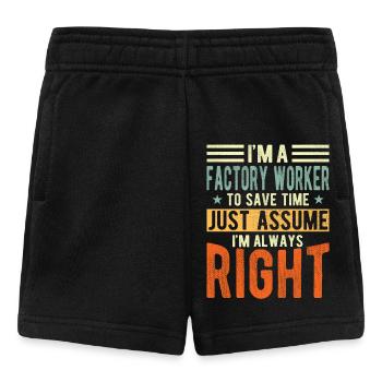 Factory Workers - Baby Shorts - black - Front
