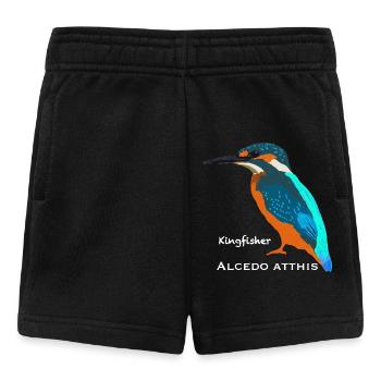 Kingfisher, scientific / English name - Baby Shorts - black - Front