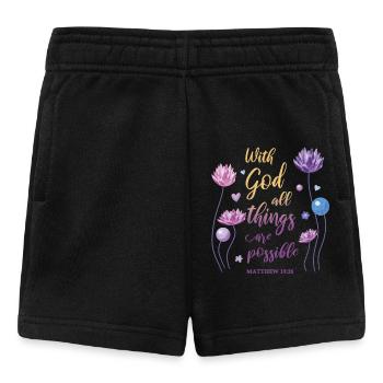 Citation religieuse Don chrétien - Short Bébé - noir - Devant
