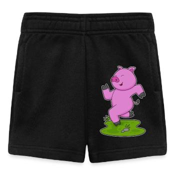 Cochon Jogger Jogging Sport - Short Bébé - noir - Devant