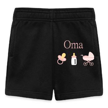 Oma Geburt Mädchen Vorlage personalisierbar - Baby Shorts - Schwarz - Vorne