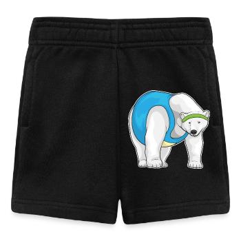 Eisbär Jogger Joggen Sport - Baby Shorts - Schwarz - Vorne