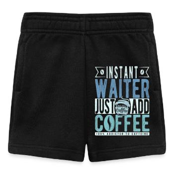Kellner Kaffee Spruch - Baby Shorts - Schwarz - Vorne