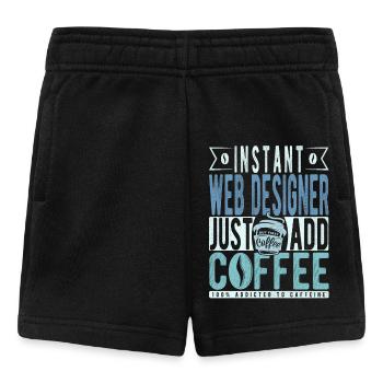 Webdesigner Kaffee Spruch - Baby Shorts - Schwarz - Vorne