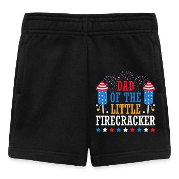 Papa du Petit Pétard 4 juillet Feux d’artifice - Short Bébé - noir - Devant