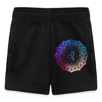 Symbole du zodiaque Lion Mandala - Short Bébé - noir - Devant