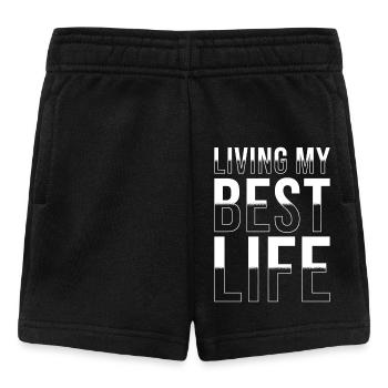 Ich lebe mein bestes Leben. - Baby Shorts - Schwarz - Vorne