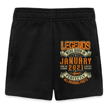 2021 Januar Geburtstag Legende - Baby Shorts - Schwarz - Vorne