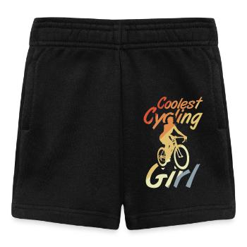 Coolest female cyclist - Baby Shorts - black - Front