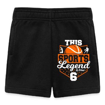 This sports legend is now 6, basketball game - Baby Shorts - black - Front