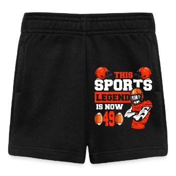 This sports legend is now 49, rugby game 49. - Baby Shorts - black - Front