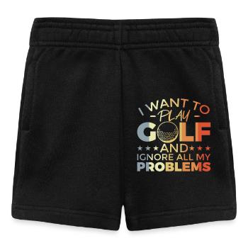 Lustiger Golf Spruch - Baby Shorts - Schwarz - Vorne