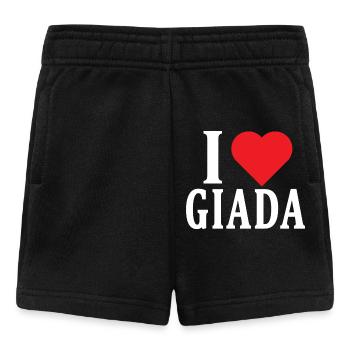 T-Shirt Ich liebe Giada T-Shirt Geschenkidee - Baby Shorts - Schwarz - Vorne