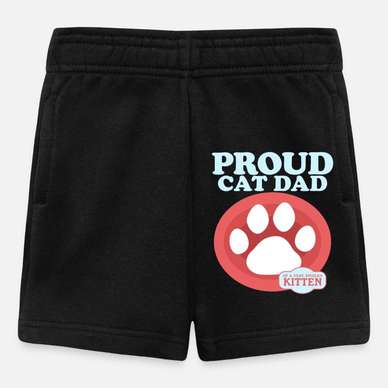 Cat Daddy Cat Propriétaire Cat Cadeau - Short Bébé - noir