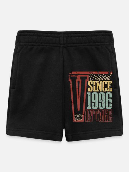 1996 Geburtstag Geburtsjahr Baujahr Vintage Retro - Baby Shorts - Schwarz