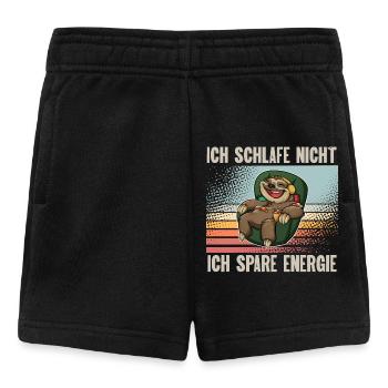 Ich Schlafe Nicht Ich Spare Energie - Baby Shorts - Schwarz - Vorne