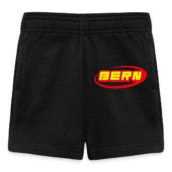 Logo néon de Berne Jaune Rouge - Short Bébé - noir - Devant