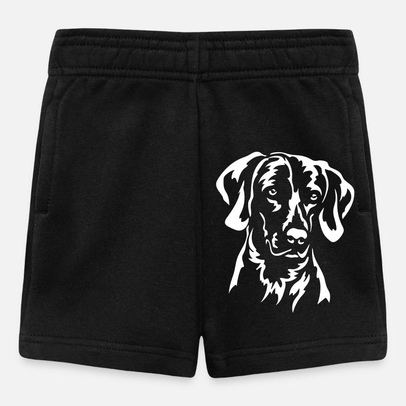 Weimaraner Kopf "Black Edition" - Baby Shorts - Schwarz