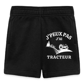 tracteur, agriculteur, fermier - Short Bébé - noir - Devant