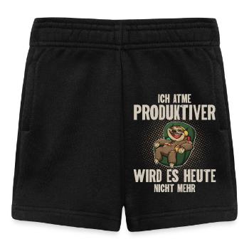Ich Atme Produktiver Wird Es Heute Nicht - Baby Shorts - Schwarz - Vorne