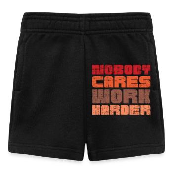 Nobody Cares Work Harder - Baby Shorts - black - Front