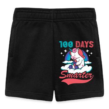 100 Tage Schlauer 100. Tag Schule Fantasy Einhorn - Baby Shorts - Schwarz - Vorne