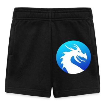 kreisform, asiadrache, mythenwesen, Drachenkopf - Baby Shorts - Schwarz - Vorne