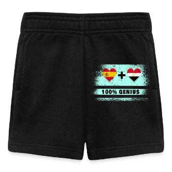 Spanien und Ägypten Flagge 100% genial - Baby Shorts - Schwarz - Vorne
