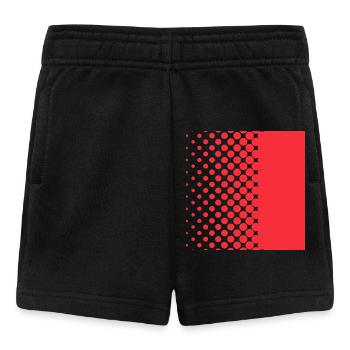 Halftone Gradient Rotes Panel - Baby Shorts - Schwarz - Vorne