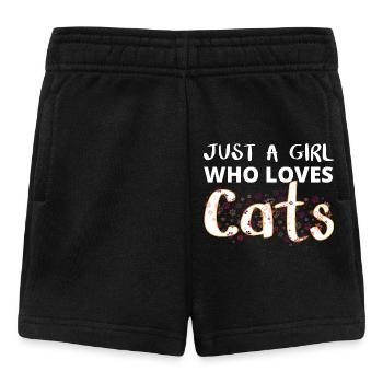 Cat Lover Girl - Baby Shorts - black - Front