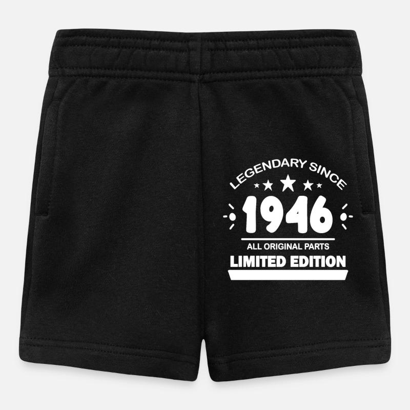 1946 - Né 1946 - Année de construction 1946 Spruch - Short Bébé - noir