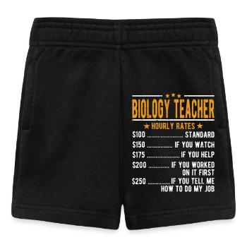 Professeurs de biologie Salaire horaire - Short Bébé - noir - Devant