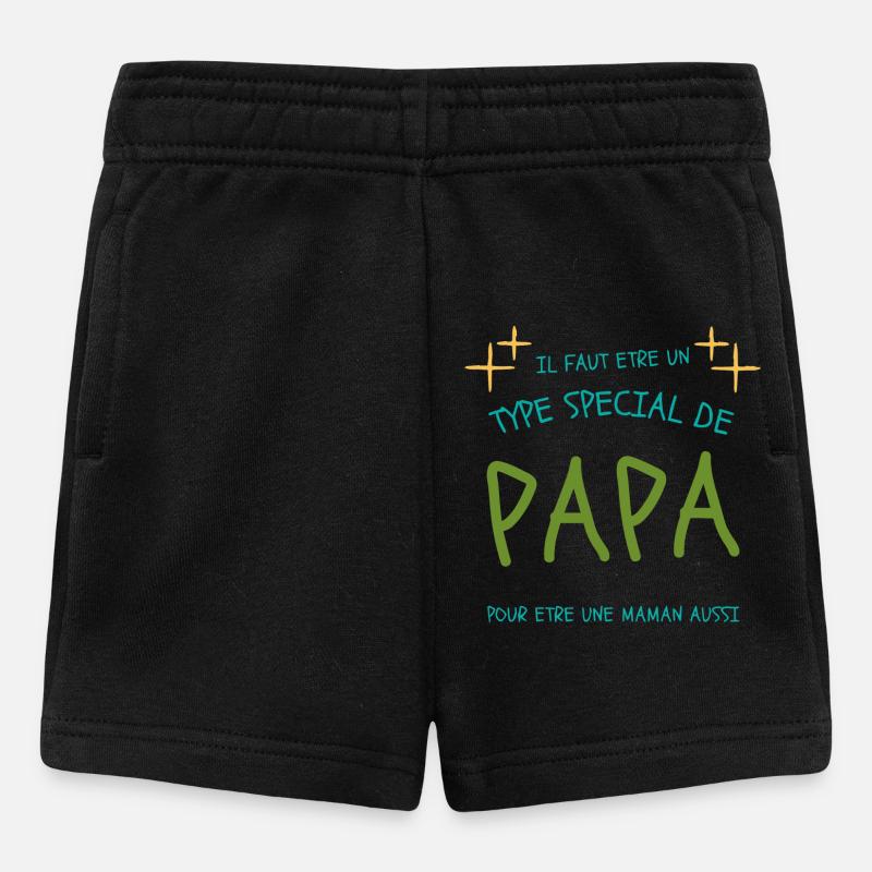 Papa spécial, maman aussi - Short Bébé - noir