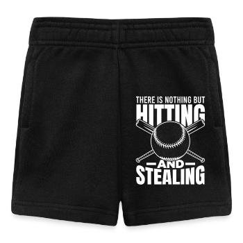 Es gibt nur Schlagen und Stehlen - Baby Shorts - Schwarz - Vorne