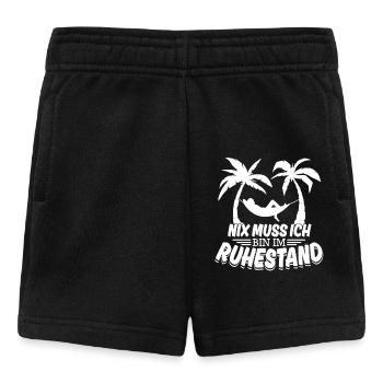 Rentner Bin im Ruhestand nix muss ich - Baby Shorts - Schwarz - Vorne