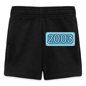 Geburtsjahr 2003 - Schriftzug Jahr 2003 - Baby Shorts - Schwarz - Vorne