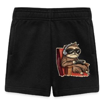 Faultier Gaming Gamer - Baby Shorts - Schwarz - Vorne