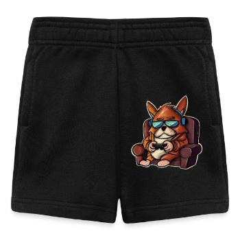 Hund Gaming Gamer Zocken Zocker - Baby Shorts - Schwarz - Vorne