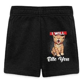 Katze Ich will dich beißen - Baby Shorts - Schwarz - Vorne