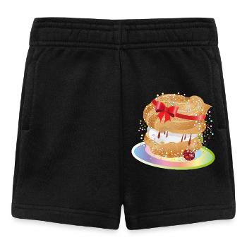 Un chou à la crème fourré avec un nœud cadeau - Short Bébé - noir - Devant