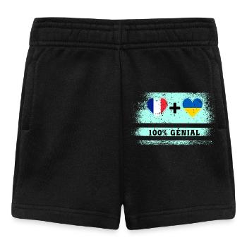 Hinweis Frankreich und Ukraine 100% genial - Baby Shorts - Schwarz - Vorne