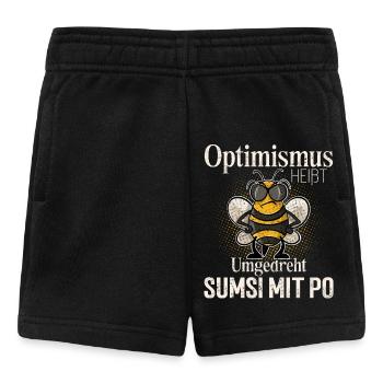 Optimismus Heißt Umgedreht Sumsi Mit Po - Baby Shorts - Schwarz - Vorne