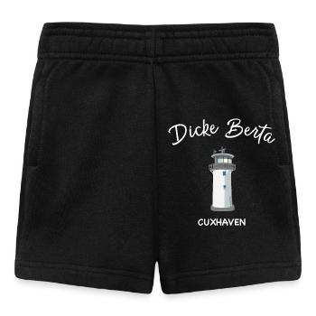 Lighthouse Dicke Berta, Cuxhaven, North Sea - Baby Shorts - black - Front