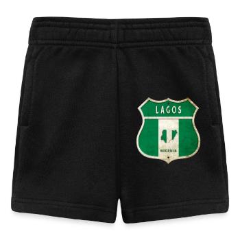 Lagos Nigeria Drapeau de conception d'armoiries - Short Bébé - noir - Devant
