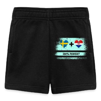 Croatie et Suède 100% parfait / cadeau - Short Bébé - noir - Devant
