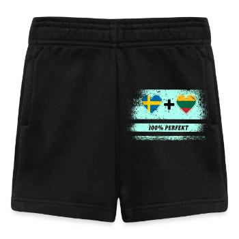 Lithuania and Sweden 100% perfect / gift - Baby Shorts - black - Front