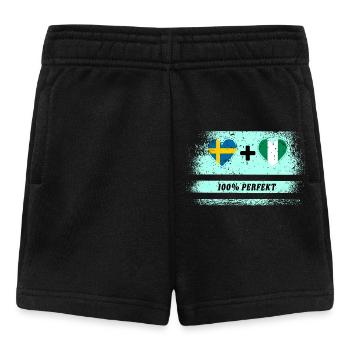 Nigeria et Suède 100% Parfait / Cadeau - Short Bébé - noir - Devant