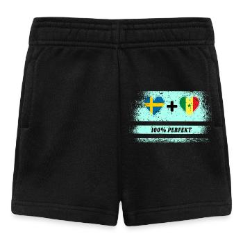 Sénégal et Suède 100 % Parfait / Cadeau - Short Bébé - noir - Devant