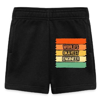 Okayster Ingenieur der Welt Inspirierendes Design - Baby Shorts - Schwarz - Vorne